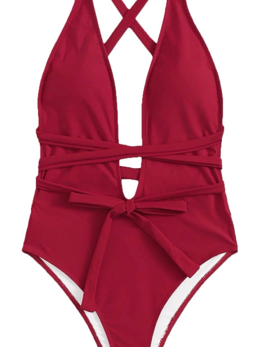 Red Sexy One-Piece Swimsuit